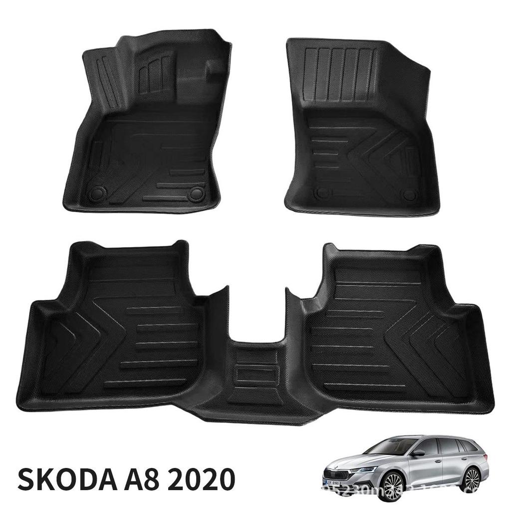 Skoda A8 2020 LHD ТПЭ Противоскользящие Водонепроницаемые Коврики в Салон - Экологичные Коврики для Автомобиля