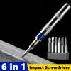 Набор ударных отверток 6 в 1, ударный привод, удалитель ржавых, заклинивших, сломанных крепежей, набор отверток с полной спецификацией