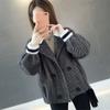 Новое осеннее бархатное пальто из искусственной норки, женское короткое сетчатое красное супер огненное пальто, маленький кардиган, женский толстый свободный