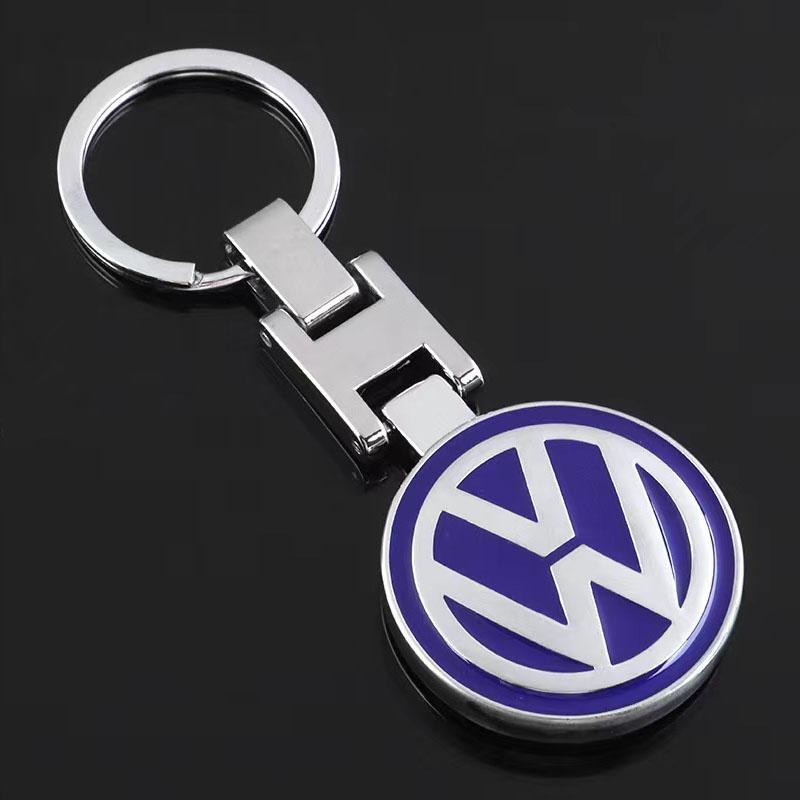 Valve Stems Caps 3D Metal/Leather Car Volkswagen Series Key Chain Keyring Auto Interiors Accessories For VW RLine R Golf Amarok UH5