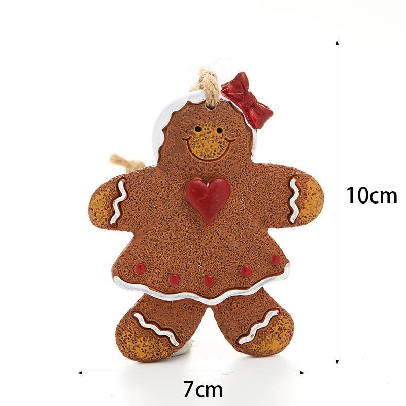 Подвесные украшения для рождественской елки, кулон в виде пряничного человечка из смолы, веселые рождественские украшения для дома, рождественские подарки Navidad Noel