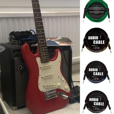 Кабель для гитарного усилителя 6,35 мм на 6,35 мм, стереоусилитель, гитарный шнур для студийного монитора, электрогитары, клавишных микшеров