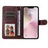 For iPhone 16e PU Leather Wallet Case Phone Stand Cover with Tempered Glass