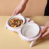 Двойная миска, приподнятая миска для домашних животных, нескользящая миска для кормления кошек, прочная приподнятая кормушка для домашних животных, для помещения