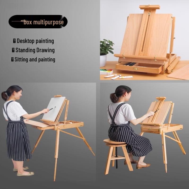 Handun HX-4 Easel & Mali 24-Color Oil Painting Set