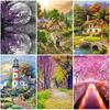 DIY Landscape 5D Diamond Painting Full Round Drill Scenic Diamond Embroidery Cross Stitch Kits Mosaic Wall Art Home Decor Gift