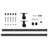 Sliding Door Hardware Set 213.5 cm Steel Black