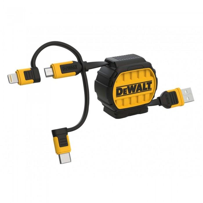 Dewalt Telecoms 3-in-1 Retractable Cable 0.9m (3ft)