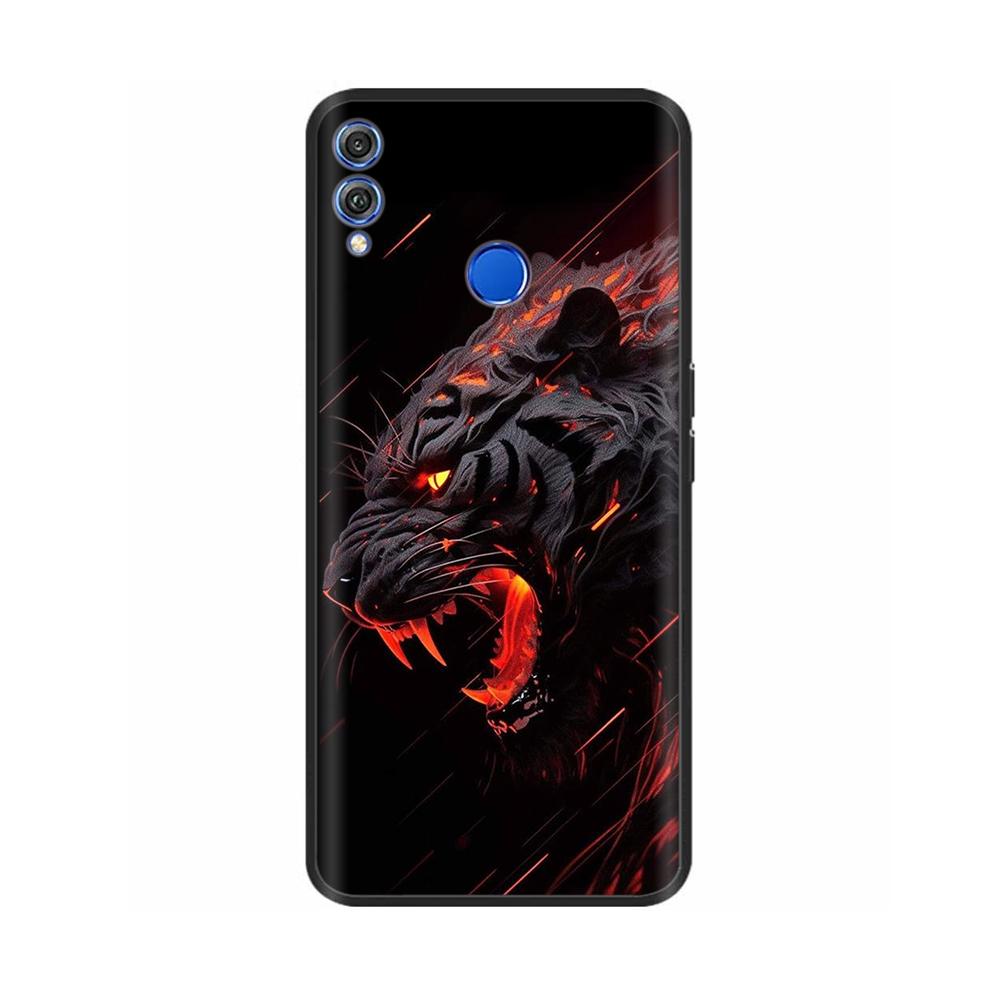 Для Honor 8X Чехол Мягкий Жидкий Силикон Полное Покрытие Чехол для Телефона Для Huawei Honor 8X Чехлы Honor8X Милый Панда Задняя Крышка Fundas