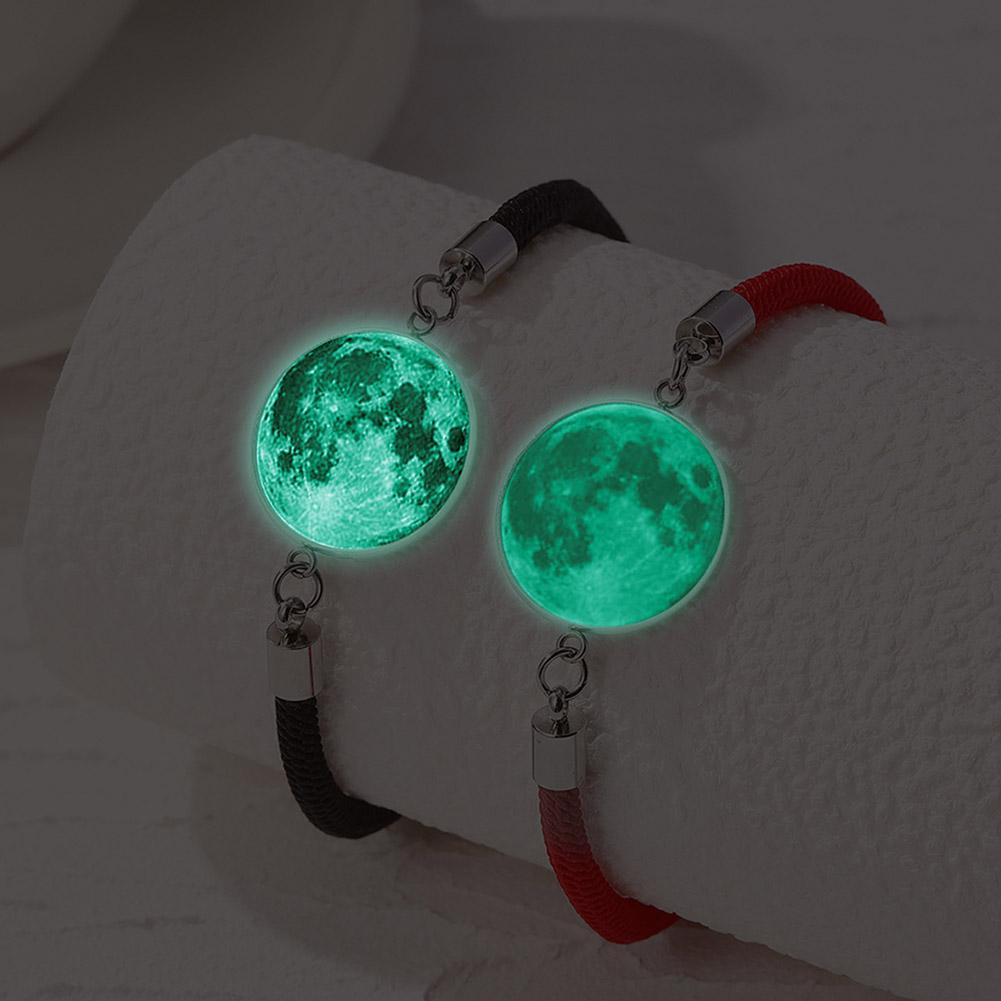 2 шт./компл. романтические светящиеся браслеты для пар с изображением солнца и луны для женщин, плетеный браслет для мужчин ручной работы Ro O4X9