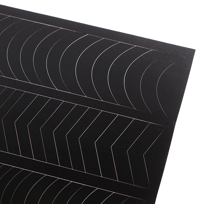 1 Sheets French Manicure Strip Nail Art Form Fringe Tip Line Guides Sticker