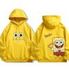 2025 MINISO Animation Spongebob Squarepants Sweatshirt Cartoon Polyester Hoodies for Autumn and Winter Thin or Fleeced Long-Sleeved Hooded