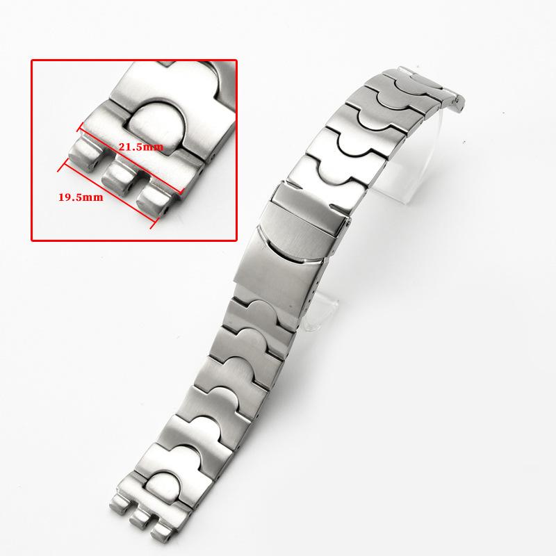 Для Swatch 17/19.5/20/23мм YGS YAS Сплошная нержавеющая сталь Складная застежка Ремешок для часов Браслет Большой размер Мужчина Женщина Аксессуары для часов