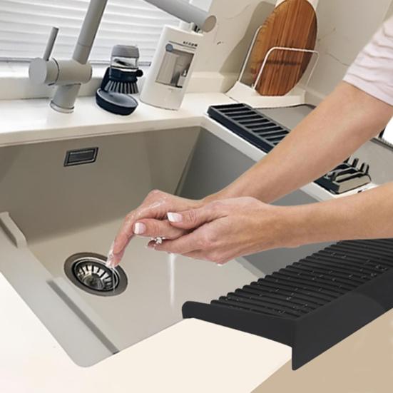 Силиконовый протектор края раковины Защита от брызг 5-градусный наклон Противоскользящая многофункциональная столешница для кухни Раковина для ванны Раковина с защитой от брызг