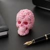 3D Printed Rose Skull Figurine, Durable Plastic Gothic Skull Flowers Sculpture with Detailed Petal And Bone Texture, Matte Finish Halloween Decor Gift