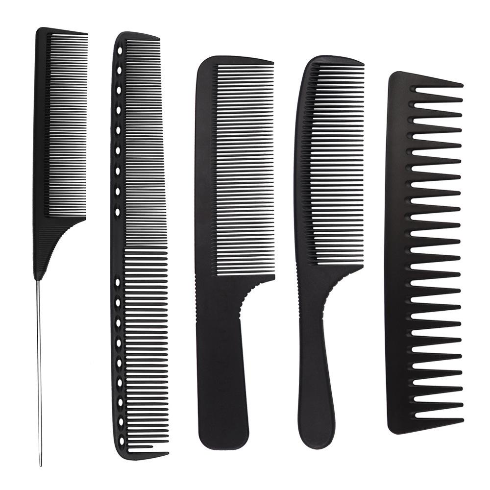 14 Стилей Парикмахерская Углеродная Расческа для Стрижки Парикмахера Антистатическая Черная Расческа-Хвост Крысы Инструменты для Укладки Волос Профессиональные Расческа