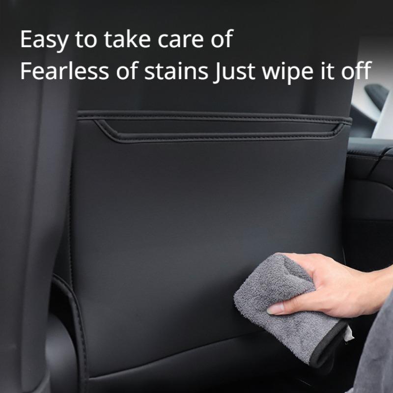 Seat Backrest Anti Kick Pad for Tesla Model 3+ Microfiber Leather Half Cover Seat Protective Cover Model3 Modely Car Accessories