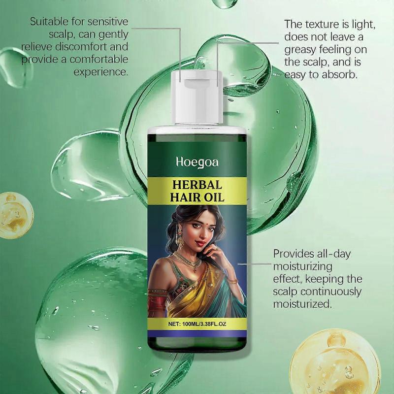 Hoegoa Травяное масло для ухода за волосами Мягко очищает, увлажняет и питает Масло-эссенция для волос