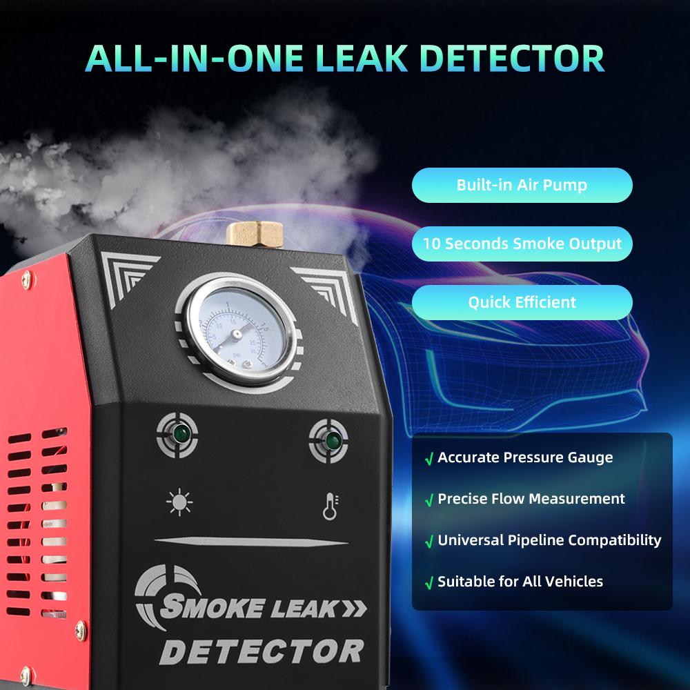 Podofo Automotive Smoke Machine Leak Detector Diagnostic Vacuum Tester for Pipe Leakage Car Engine Testing