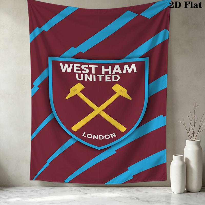 West Ham Wall Tapestry Aesthetic Wall Hanging Printed Fabric Blanket Decorative Tapestries For Bedroom Living Room Home Decor
