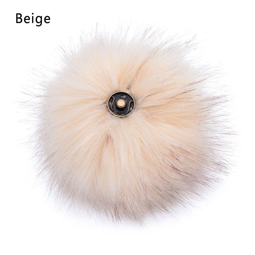 Одежда нажмите кнопку из искусственного лисьего меха, женская мода, сумки для волос, аксессуары, шапки с помпоном, декор