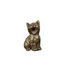 Cute Animal Figurines Retro Tea Pet Crafts Small Cat Metal Statue  Car