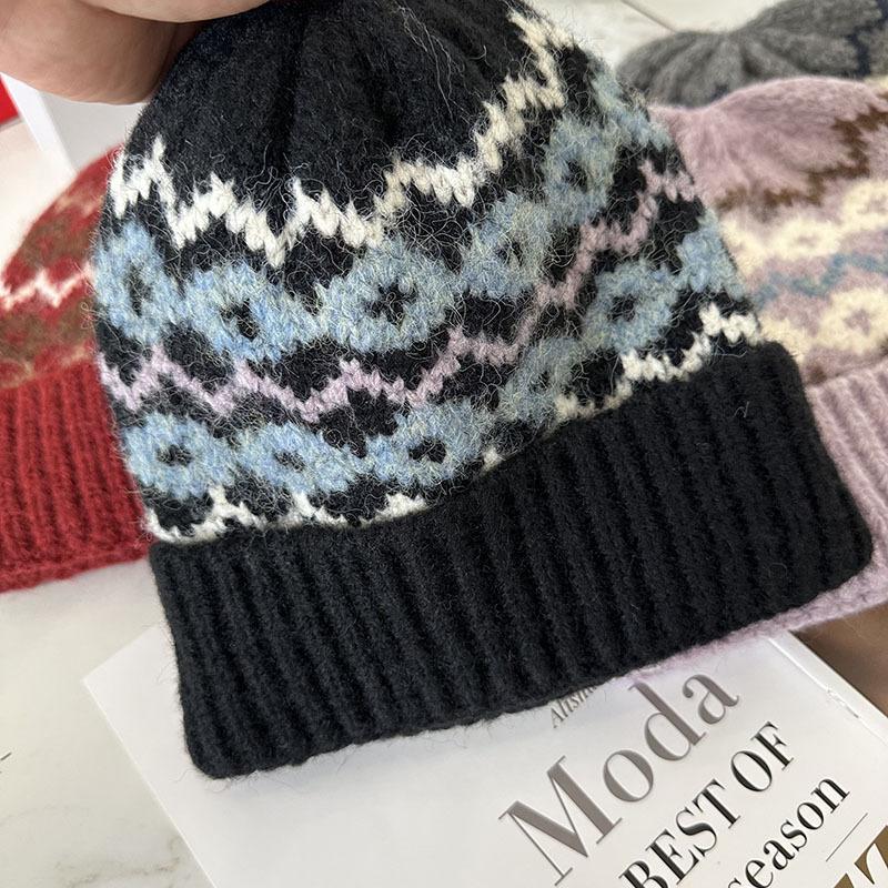 Вязаная шерстяная шапка для женщин на осень и зиму, универсальная, в стиле ретро, теплая, подчеркивающая лицо, модная, высокого класса, для улицы, защищающая от холода, шапка-бини