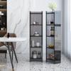 Rainbow Light Luxury Small Bookshelf Balcony Narrow Cabinet Floor Standing Shelf Handbook Against Wall Storage Cabinet Shadow