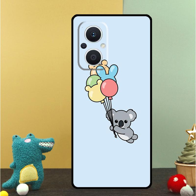 Мультяшный чехол с рисунком животного Коалы для OPPO Reno 15 Pro 15F 10 11 12 13 13F 14 14F 8 7 Lite 8T OPPO Find X9 X8 X6 Pro
