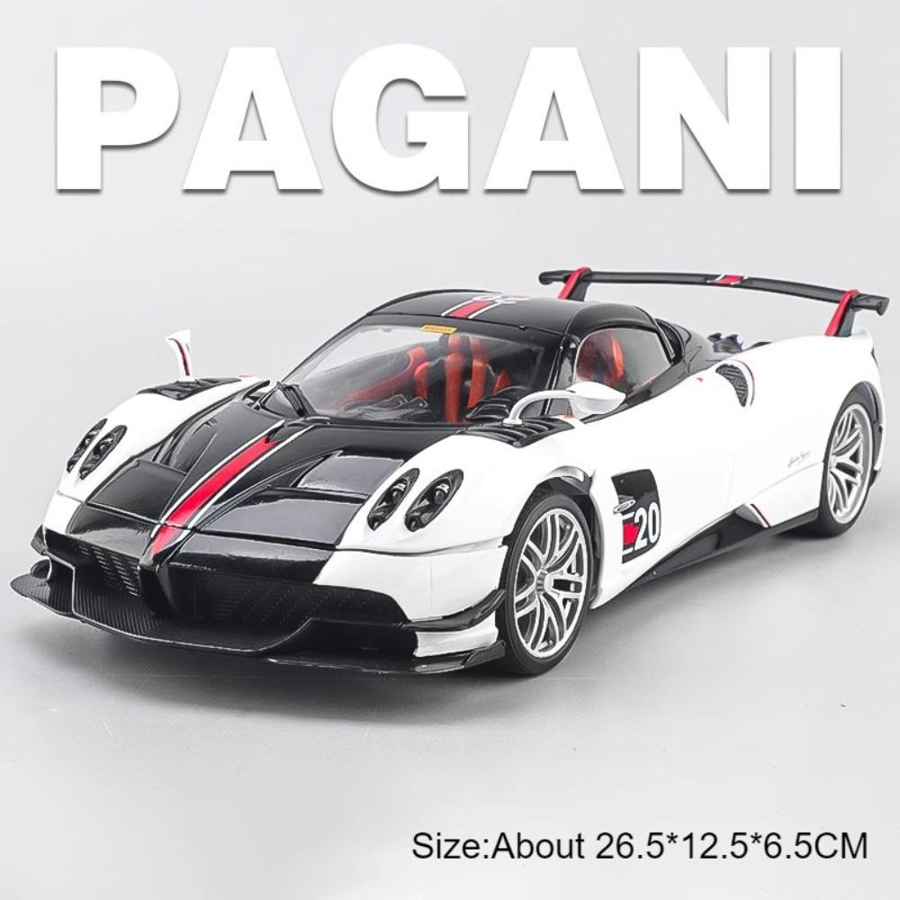 1:18 Большой Размер Pagani Huayra BC GTR Литой Металлический Модель Автомобиля Игрушечные Транспортные Средства Звук Свет Амортизация Модели Подарки для Детей