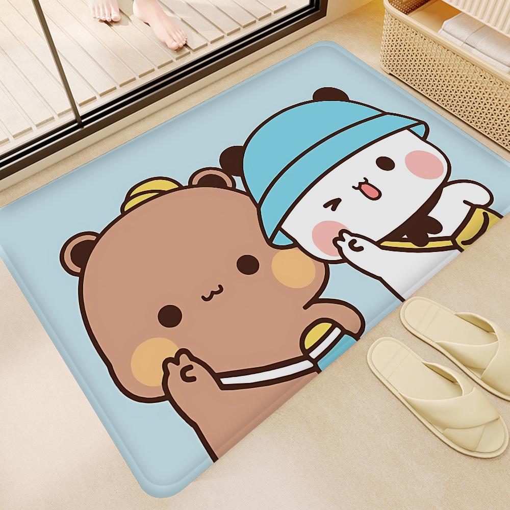 Bubu And Dudu Cute Cartoon Kitchen Mat Washable Non-Slip Living Room Sofa Chairs Area Mat Kitchen Toilet Rug