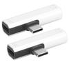 2Pcs 2 in 1 TypeC to 3.5mm Assist Audio Cable Wire Charger Headset Distributor Adapter