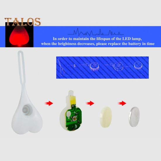 Задний фонарь для велосипеда, водонепроницаемый силиконовый, в форме сердца, предупреждающий фонарь для ночной езды на горном велосипеде, шоссейный задний фонарь для горного велосипеда, аксессуары для велосипеда