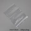 100Pcs Jewelry Ziplock Zip Zipped Lock Reclosable Plastic Poly Clear Bags