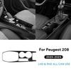 For Peugeot 208 e-208 2020 2021 2022 2023 2024 2025 Real Soft Carbon Fiber Sticker LHD RHD Car Manual Automatic Gear Shift Panel