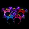 LED Glow Hair Bands Cheer Props Glowing Hair Hoops Colorful Glow Headband  for Children Adults