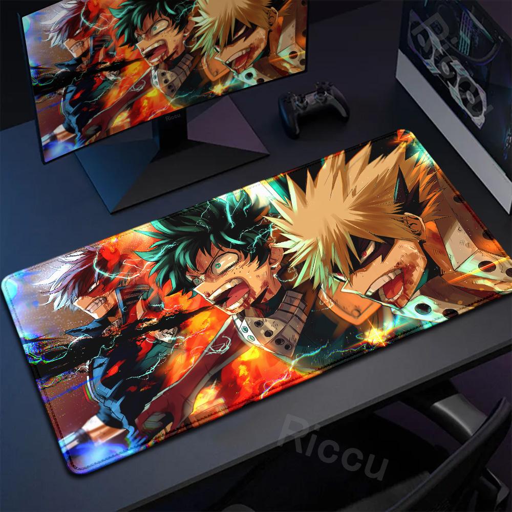 xcm Mouse Pad My Hero Academia Keyboard Pad Gaming Accessories Desk Mat Natural Rubber Antislip Soft Office Tapis De Souris