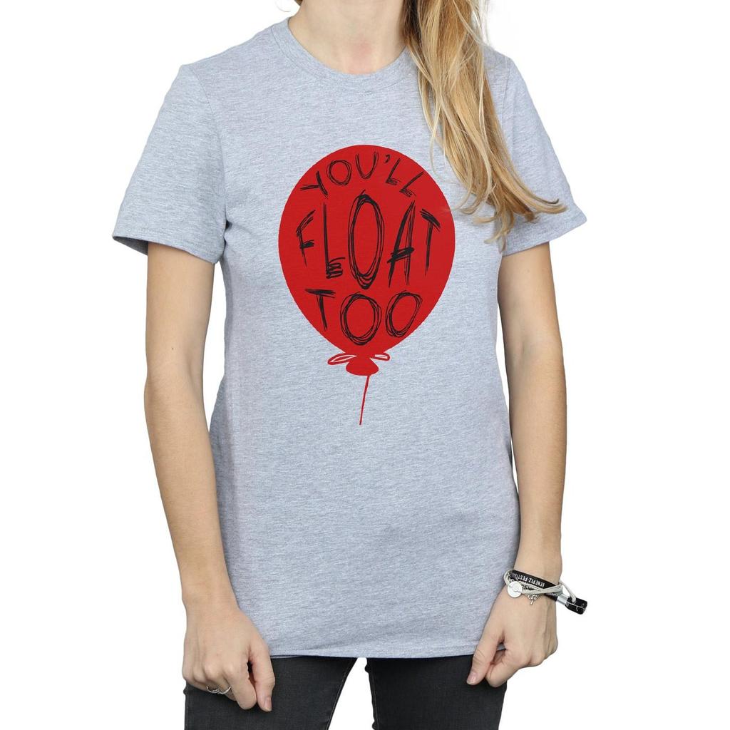 It Womens/Ladies Pennywise You´ll Float Too Cotton Boyfriend T-Shirt