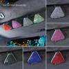 Автомобильный солнцезащитный козырек, зажим для солнцезащитных очков, алмазный треугольник, магнитный держатель для очков, держатель для билетов, блестящие аксессуары для салона автомобиля