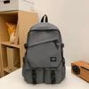 Женский рюкзак в стиле кампуса, однотонный мужской рюкзак, студенческий школьный рюкзак большой емкости