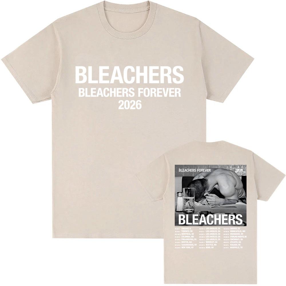 Футболка Bleachers Forever 2026 Tour Унисекс Уличный стиль Летняя С круглым вырезом С коротким рукавом Мужские футболки Повседневный дизайн Футболки с графическим принтом