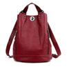 Korean Style PU Leather Student Backpack - Large Capacity, Fashionable Design for Women