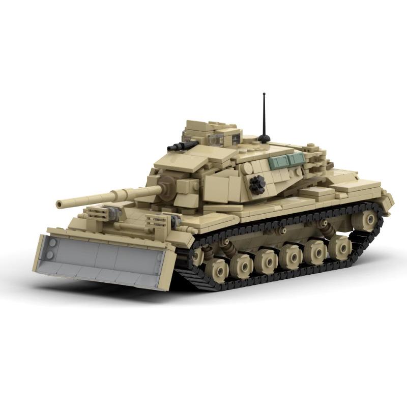 Совместимый с конструктором 166141 Barton M60A1 Танк Модель из строительных блоков, Детская головоломка-конструктор