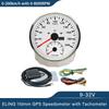 ELING Car 110mm GPS Speedometer 0-120K 0-200K 0-120M 0-160M with 8000RPM Tachometer with Red Backlight for Yacht Trucks 12V 24V