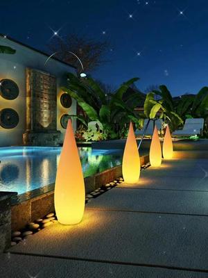 Уличный напольный светильник «Капля»: Водонепроницаемый газонный и садовый светильник для декора двора и террасы виллы