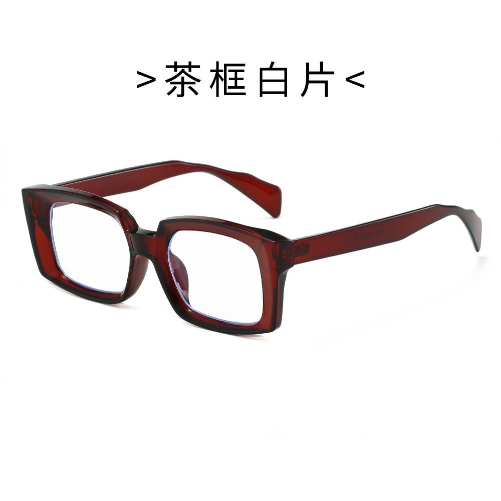 Trendy Square Sunglasses for Women Men Green Frame Blue Light Blocking Glasses Stylish Fashion Shades