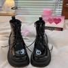 Модные новые женские ботильоны 2025, ботинки на платформе, готические, осенне-зимние, на толстой подошве, обувь Лолиты, японские ботинки JK, обувь для студенток