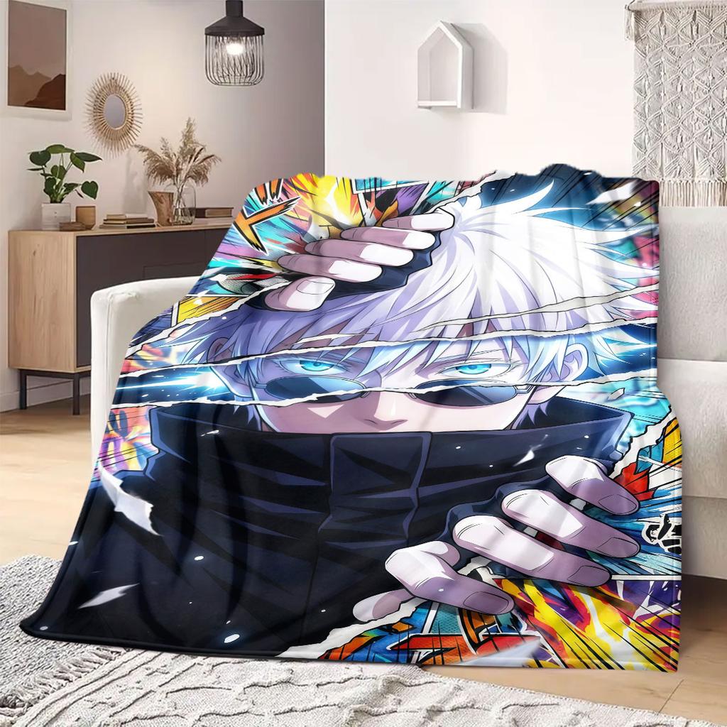Yuji Itadori Cursed Flannel Blanket Warm,Comfortable,Suitable for Bedrooms,Sofas,Beds,Chairs,Picnics,Travel