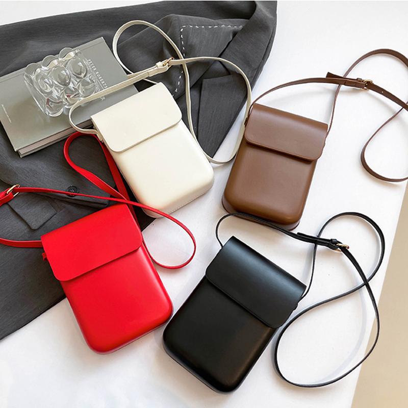 Сумки-кроссбоди с клапаном Женские Мини из ПУ кожи Наплечные кошельки и Сумки для Девушек Дамские Телефон Простая сумка-кроссбоди