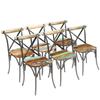 Dining Chairs - VIDAXL - Solid Reclaimed Wood - Set of 6 - Vintage Style